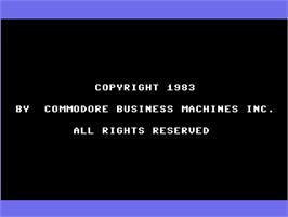 Title screen of Chopper Math on the Commodore 64.