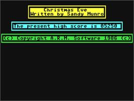 Title screen of Christmas Eve (Pan Books) on the Commodore 64.