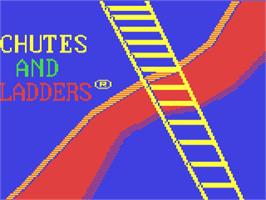 Title screen of Chutes And Ladders on the Commodore 64.