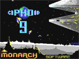 Title screen of Ciphoid 9 on the Commodore 64.