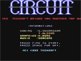 Title screen of Circuit (CP Verlag) on the Commodore 64.