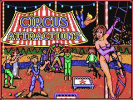 Title screen of Circus Attractions on the Commodore 64.