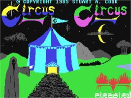 Title screen of Circus Circus on the Commodore 64.
