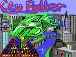 Title screen of City Fighter on the Commodore 64.