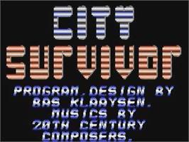 Title screen of City Survivor on the Commodore 64.