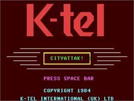 Title screen of Cityattak! on the Commodore 64.