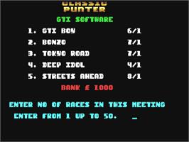 Title screen of Classic Punter on the Commodore 64.