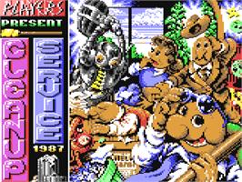 Title screen of Clean Up Service on the Commodore 64.