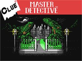 Title screen of Clue - Master Detective on the Commodore 64.