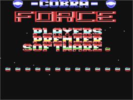 Title screen of Cobra Force on the Commodore 64.