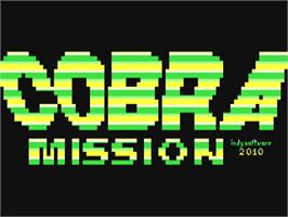 Title screen of Cobra Mission on the Commodore 64.