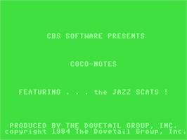 Title screen of Coco-notes on the Commodore 64.