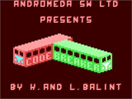 Title screen of Codebreaker on the Commodore 64.