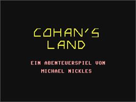 Title screen of Cohan's Land on the Commodore 64.