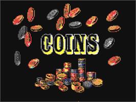 Title screen of Coins (Compute!) on the Commodore 64.