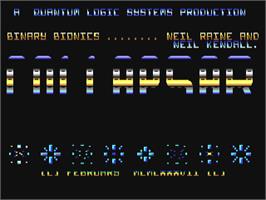 Title screen of Collapsar on the Commodore 64.