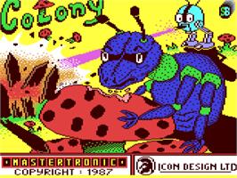 Title screen of Colony (Preview - 1996) on the Commodore 64.