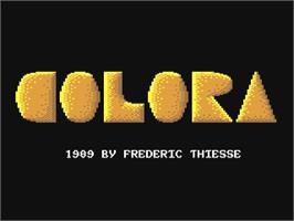 Title screen of Colora on the Commodore 64.