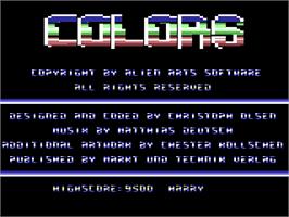Title screen of Colors (Marco Herr) on the Commodore 64.