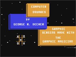 Title screen of Computer Squares on the Commodore 64.