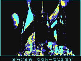 Title screen of Con-quest on the Commodore 64.