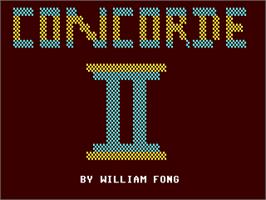 Title screen of Concorde 2 on the Commodore 64.