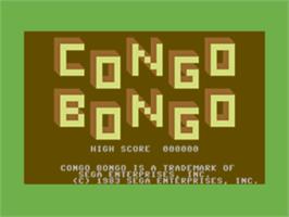 Title screen of Congo Bongo (1985) on the Commodore 64.