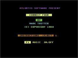 Title screen of Connect 4 (Unknown) on the Commodore 64.