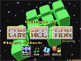 Title screen of Connection - Gravity on the Commodore 64.