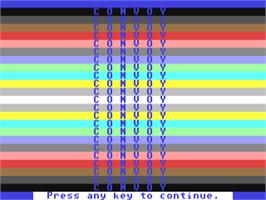 Title screen of Convoy (PCG) on the Commodore 64.