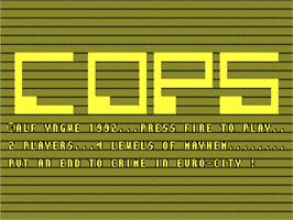 Title screen of Cops on the Commodore 64.