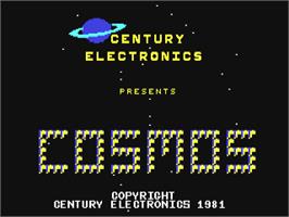 Title screen of Cosmos on the Commodore 64.