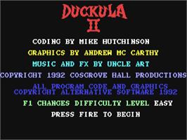 Title screen of Count Duckula 2 Featuring Tremendous Terence on the Commodore 64.