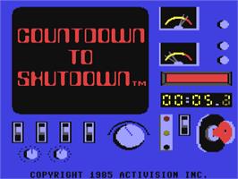 Title screen of Countdown To Shutdown on the Commodore 64.
