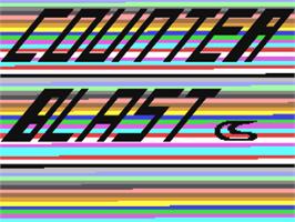 Title screen of Counterblast on the Commodore 64.
