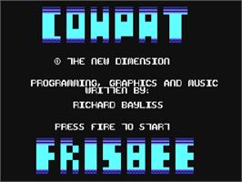 Title screen of Cowpat Frisbee on the Commodore 64.