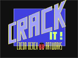 Title screen of Crack It! on the Commodore 64.