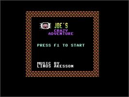Title screen of Crazy Adventure on the Commodore 64.