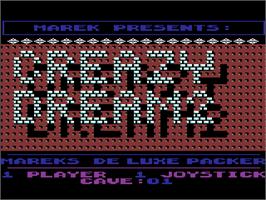 Title screen of Crazy Dream 2 on the Commodore 64.