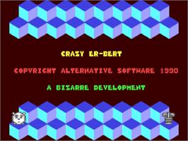 Title screen of Crazy Er*Bert on the Commodore 64.