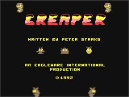 Title screen of Creaper on the Commodore 64.