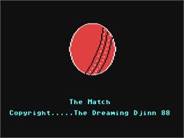 Title screen of Cricket Crazy on the Commodore 64.