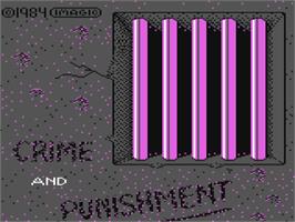 Title screen of Crime And Punishment on the Commodore 64.
