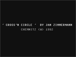 Title screen of Cross'n Circle on the Commodore 64.