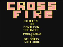 Title screen of Crossfire (Markt & Technik) on the Commodore 64.