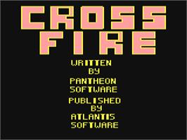 Title screen of Crossfire on the Commodore 64.