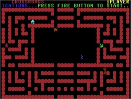 Title screen of Crossroads (Compute!) on the Commodore 64.