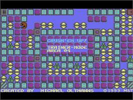 Title screen of Crush'em Up! on the Commodore 64.