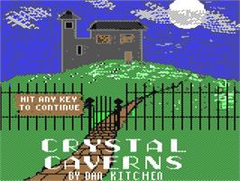 Title screen of Crystal Caverns (Hayden Book) on the Commodore 64.