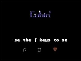 Title screen of Cubin' on the Commodore 64.